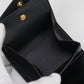 SAINT LAURENT 692061 Multifold Monogram Three fold wallet Calfskin black Women