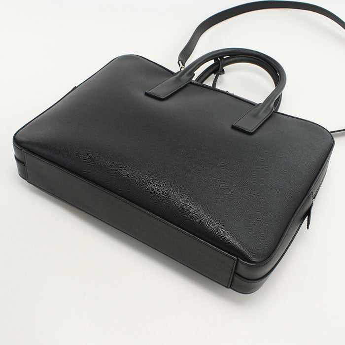 SAINT LAURENT 377865 Classic Museum 2WAY business bag/Briefcase leather black mens