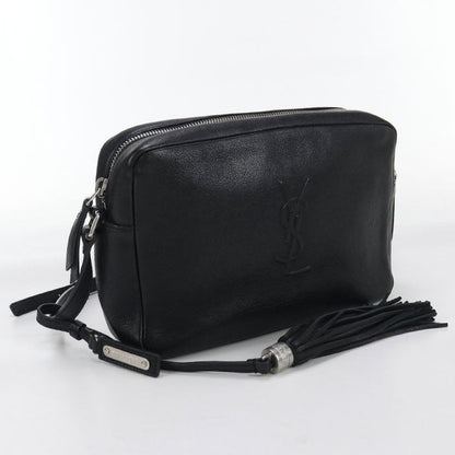 SAINT LAURENT 470299 Camera bag Roux Diagonal shoulder bag leather black Women