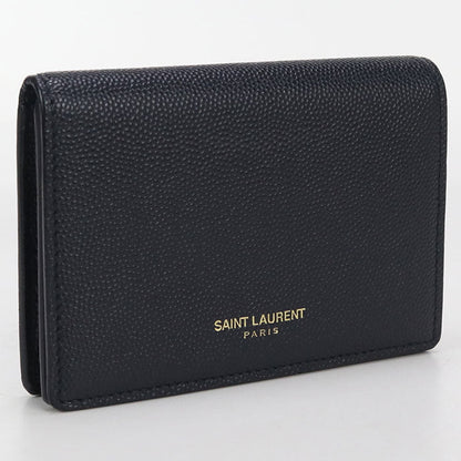 SAINT LAURENT 361730 Card Case name card holder leather navy mens