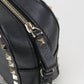 Valentino Rock studs Diagonal shoulder bag Calfskin black Women