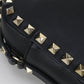 Valentino Rock studs Diagonal shoulder bag Calfskin black Women