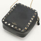 Valentino ChainShoulder Bag Rock studs Diagonal shoulder bag leather Women Black