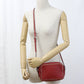Valentino Rock studs Diagonal shoulder bag leather Red Women