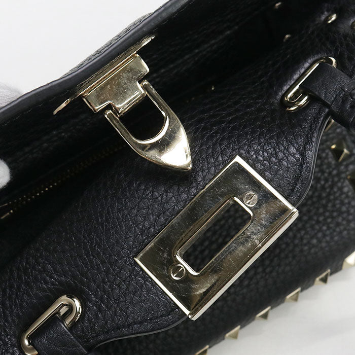 Valentino 2WAY Rock studs Handbag leather black Women