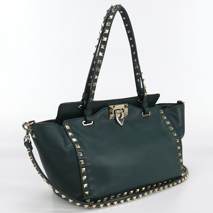 Valentino 2WAY Tote Bag leather green Women