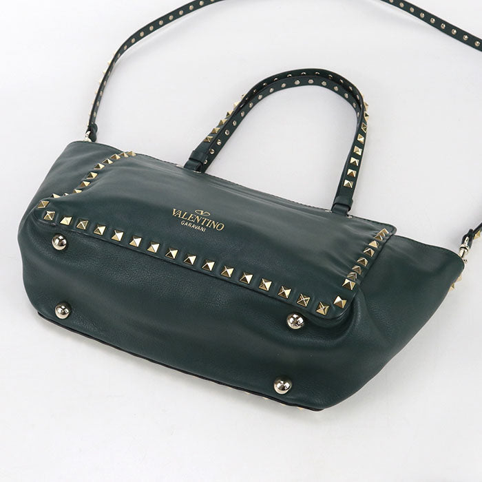 Valentino 2WAY Tote Bag leather green Women