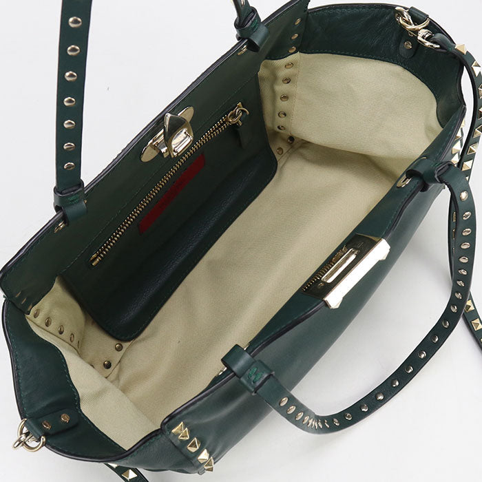 Valentino 2WAY Tote Bag leather green Women