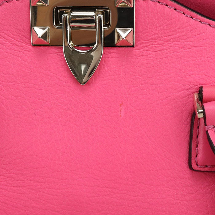 Valentino 2WAY Rock studs Tote Bag leather pink Women