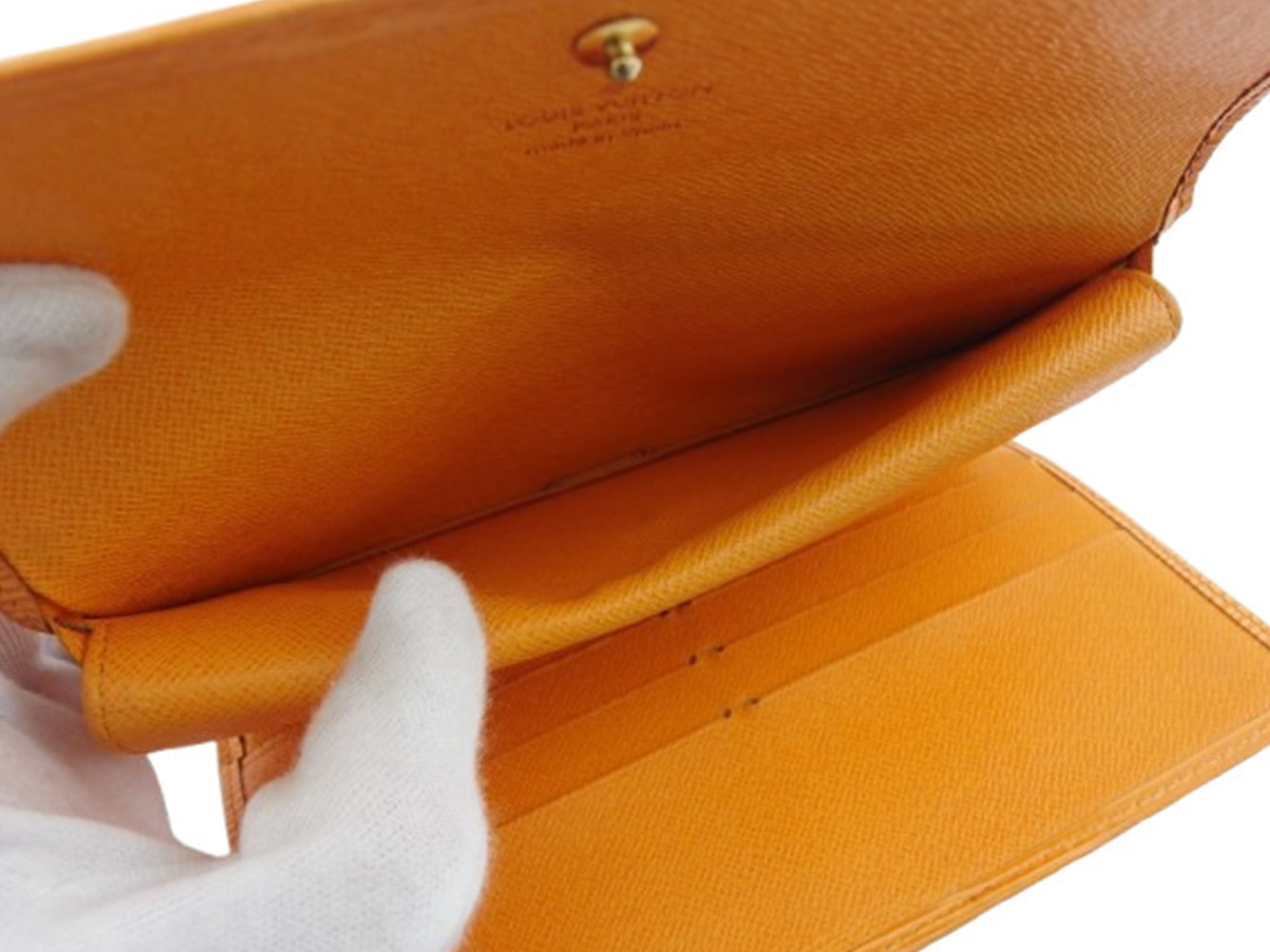 LOUIS VUITTON Long Wallet Purse M6228H Orange Porte Tresor